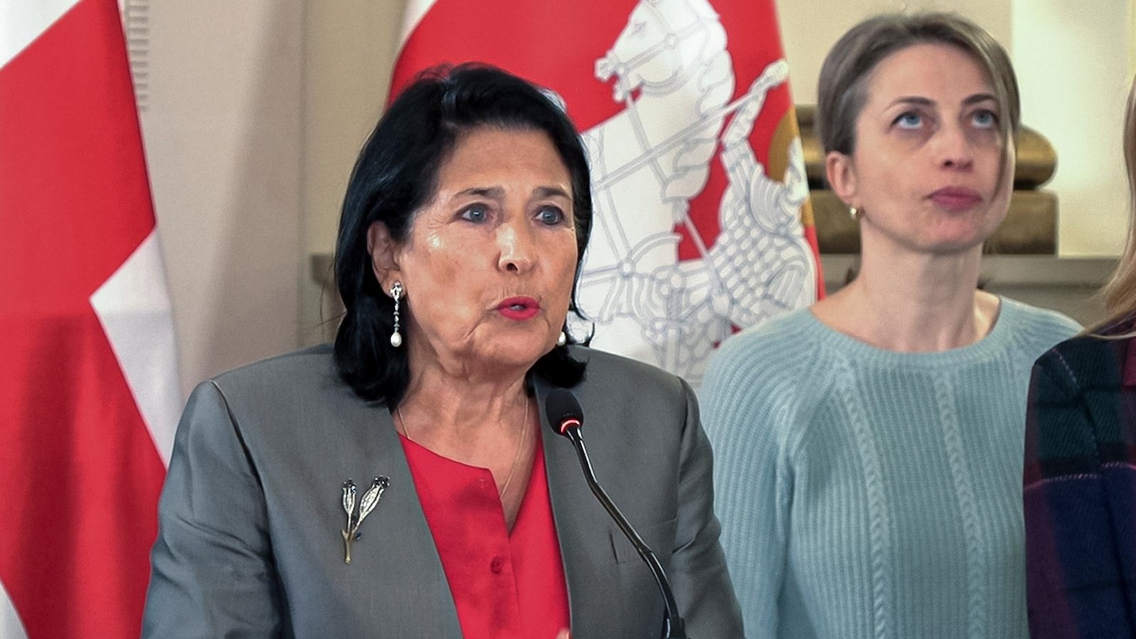 Georgian president won't recognize parliamentary election result and calls public protests