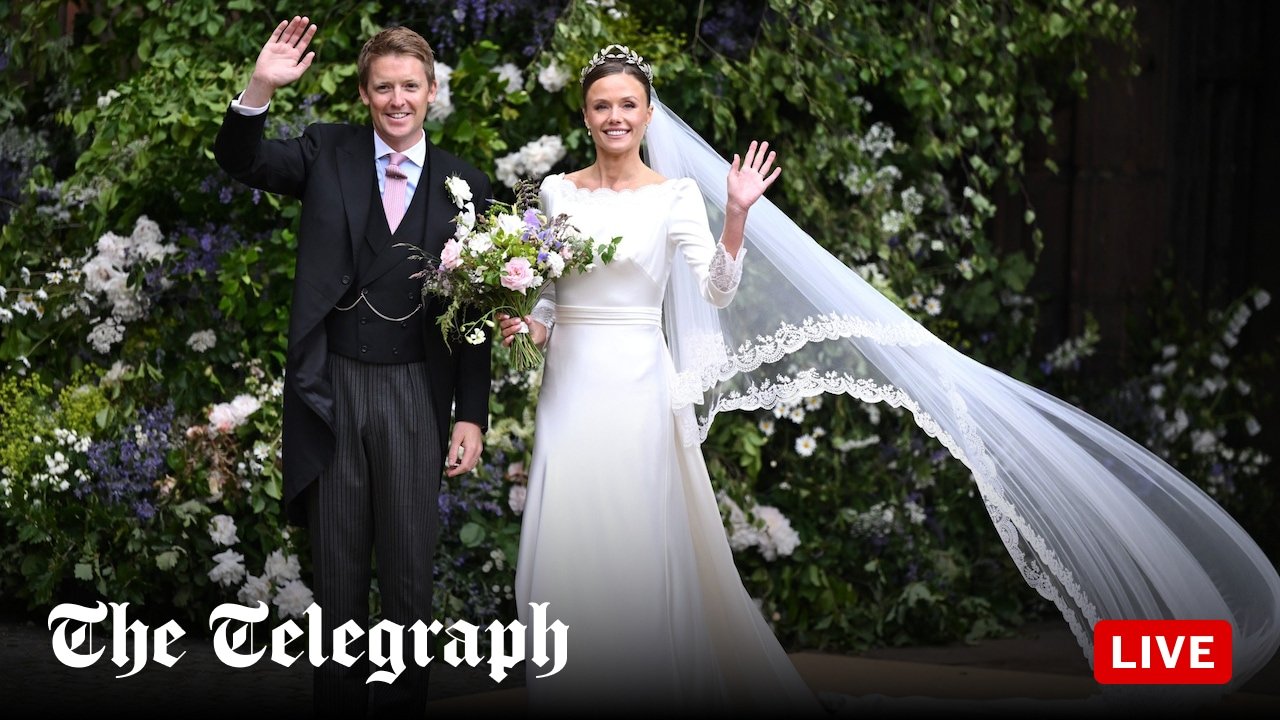 Hugh Grosvenor and Olivia Henson wed as Prince William watches on