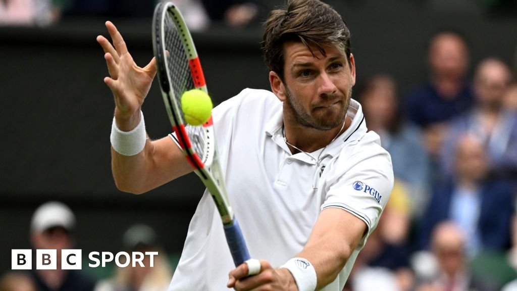 Cameron Norrie playing at Wimbledon in July 2024