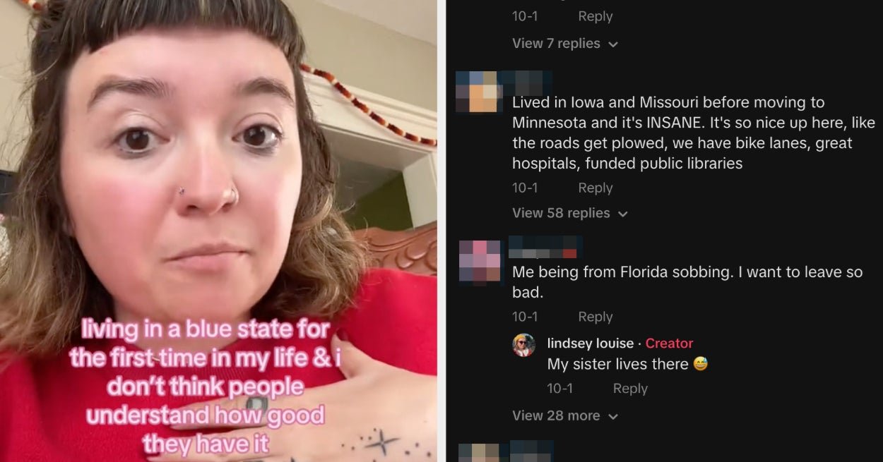 A Woman Moved To A Blue State For The First Time And Is Calling Out The "Stark Differences" Between Living In A Republican Vs. Democrat-Leaning Area
