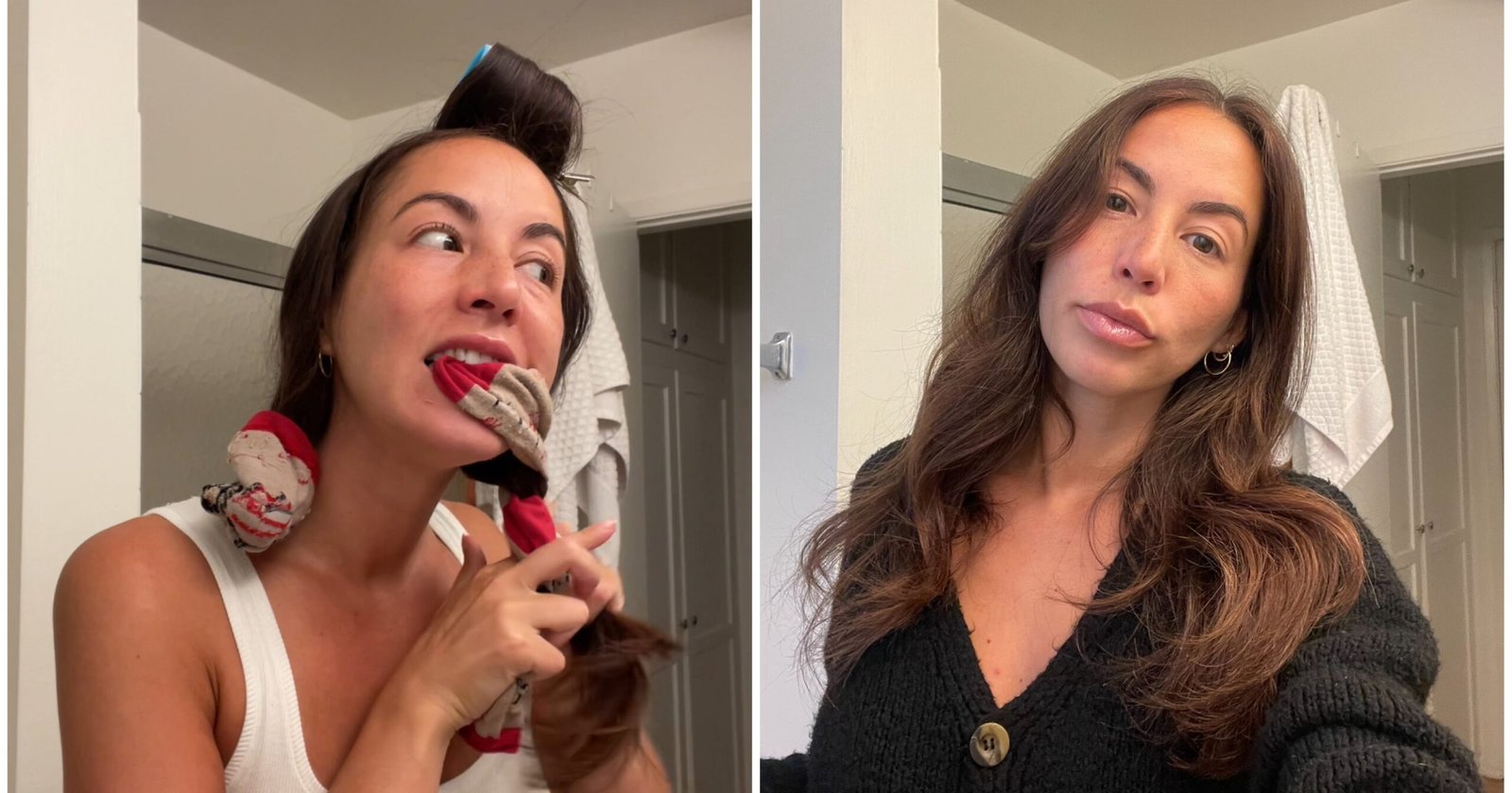 I Tried TikTok's Sock Curls Heatless Hair Hack