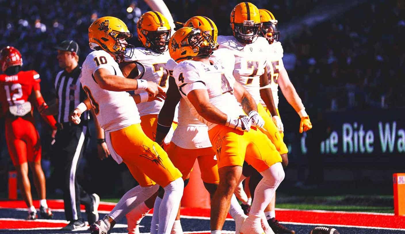 No. 16 Arizona State beats Arizona 49-7 for spot in Big 12 championship