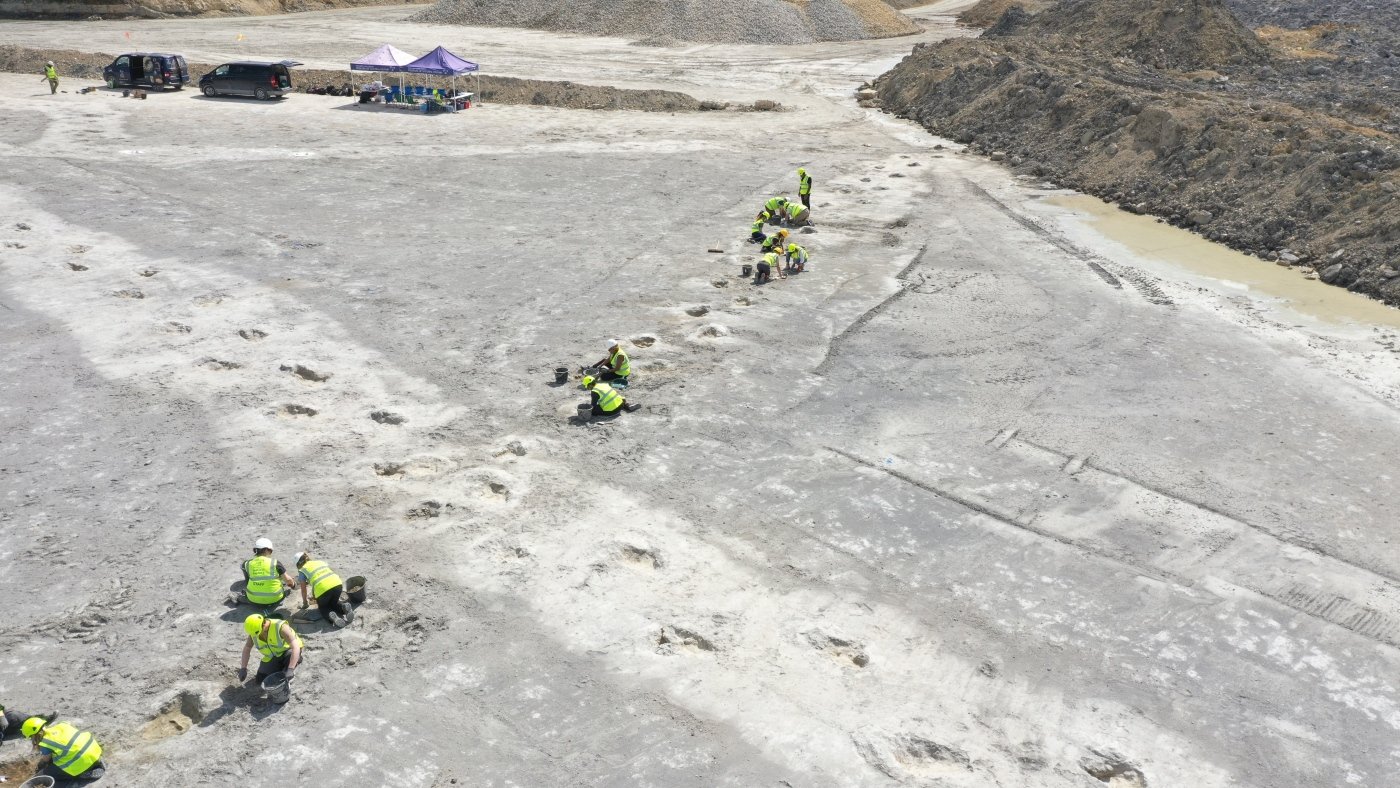 Jurassic footprints are discovered on a ‘dinosaur highway’ in southern England : NPR