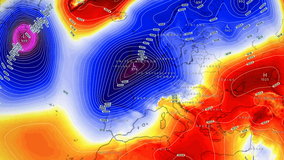 Winter storm forecast across Ireland and UK on Sunday, then Norway on Monday
