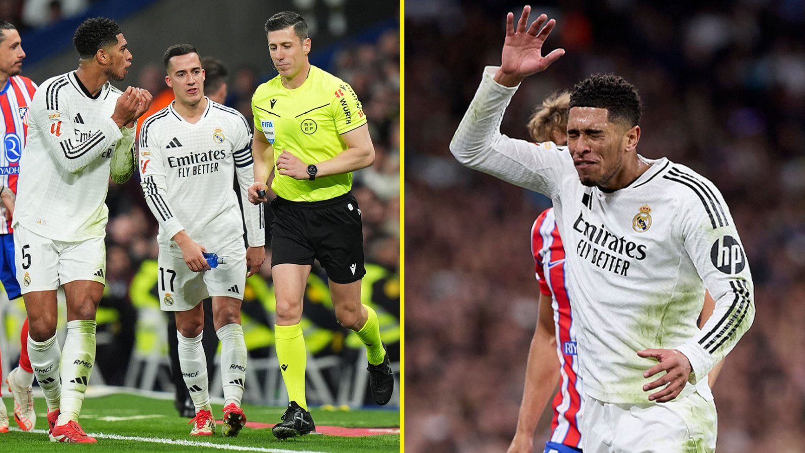 Jude Bellingham launches into 'X-rated tirade at linesman' in heated Madrid derby