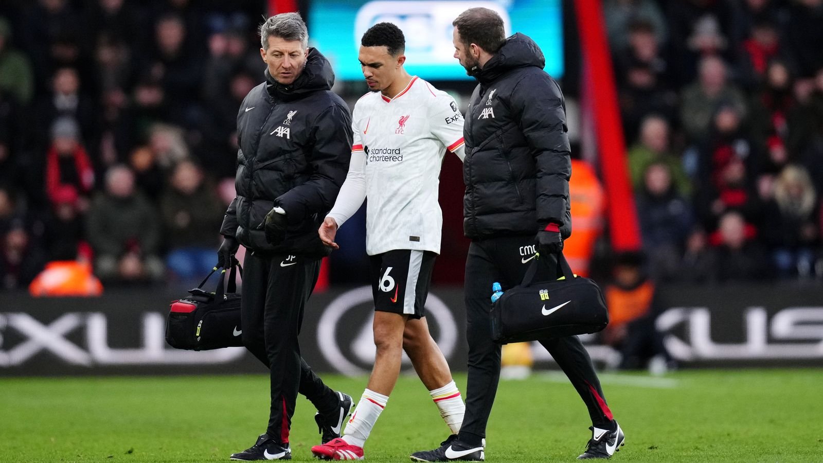 Trent Alexander-Arnold was forced off through injury