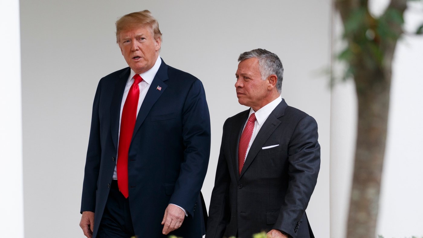 Trump welcomes Jordan's king amid push for Gaza takeover : NPR