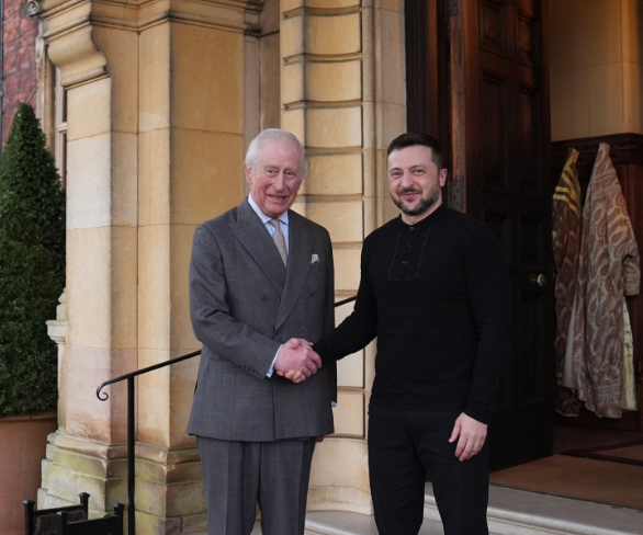 King Charles meets Ukraine's President Zelensky at Sandringham