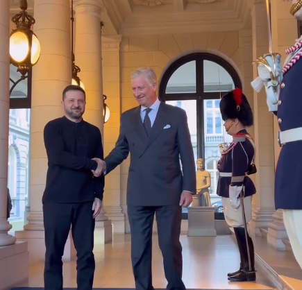 King Philippe meets President Zelenskyy in Brussels