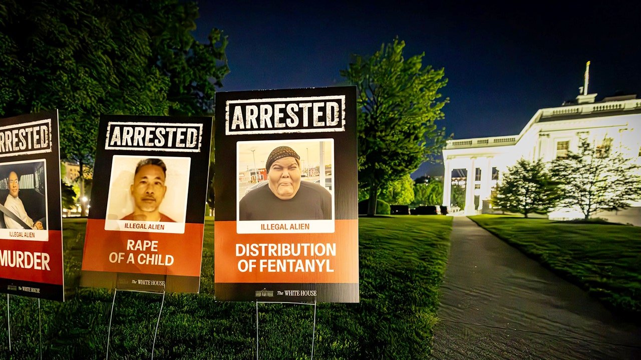 Trump flaunts deported violent illegal aliens with mug shot posters on White House lawn and more top headlines