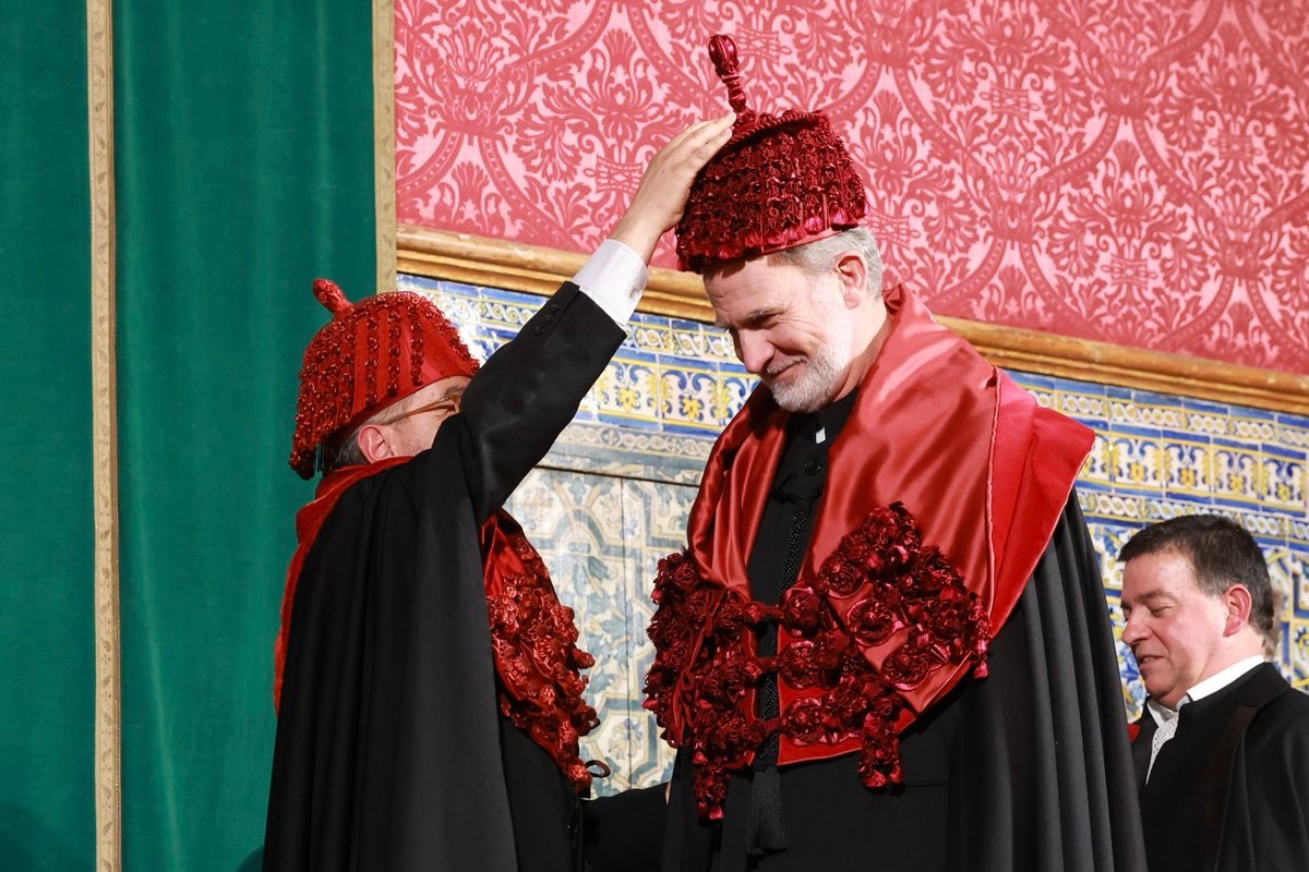King Felipe of Spain adds another unusual hat to his collection - and there's a very good reason