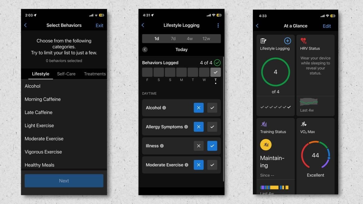 Garmin's Lifestyle Logging Mirrors One of Whoop's Best Features