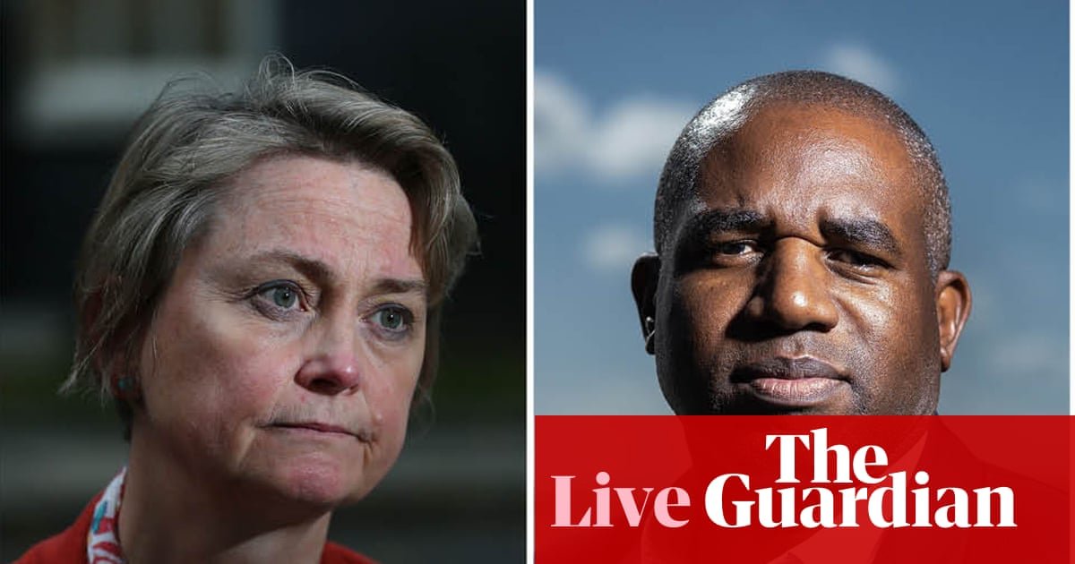 Lammy to be new deputy PM, say No 10 sources, with Cooper as foreign secretary – UK politics live | Politics