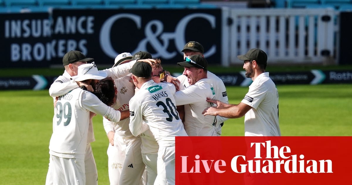 Nottinghamshire stun Surrey, Somerset v Hampshire, and more: county cricket, day four – live | County Championship