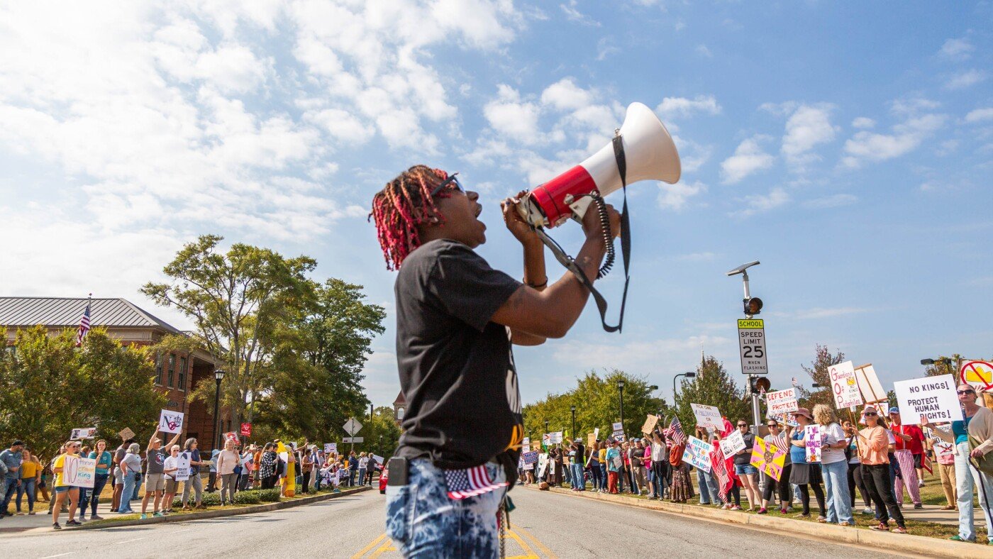 Scenes from the No Kings Protests : The Picture Show : NPR