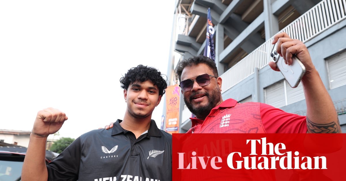 England v New Zealand: T20 Cricket World Cup Super 8s – live | T20 World Cup 2026