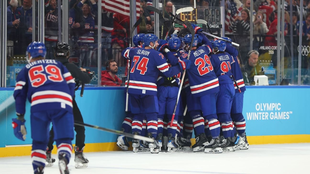 Quinn Hughes' OT goal sends U.S. to Olympic men's hockey semis