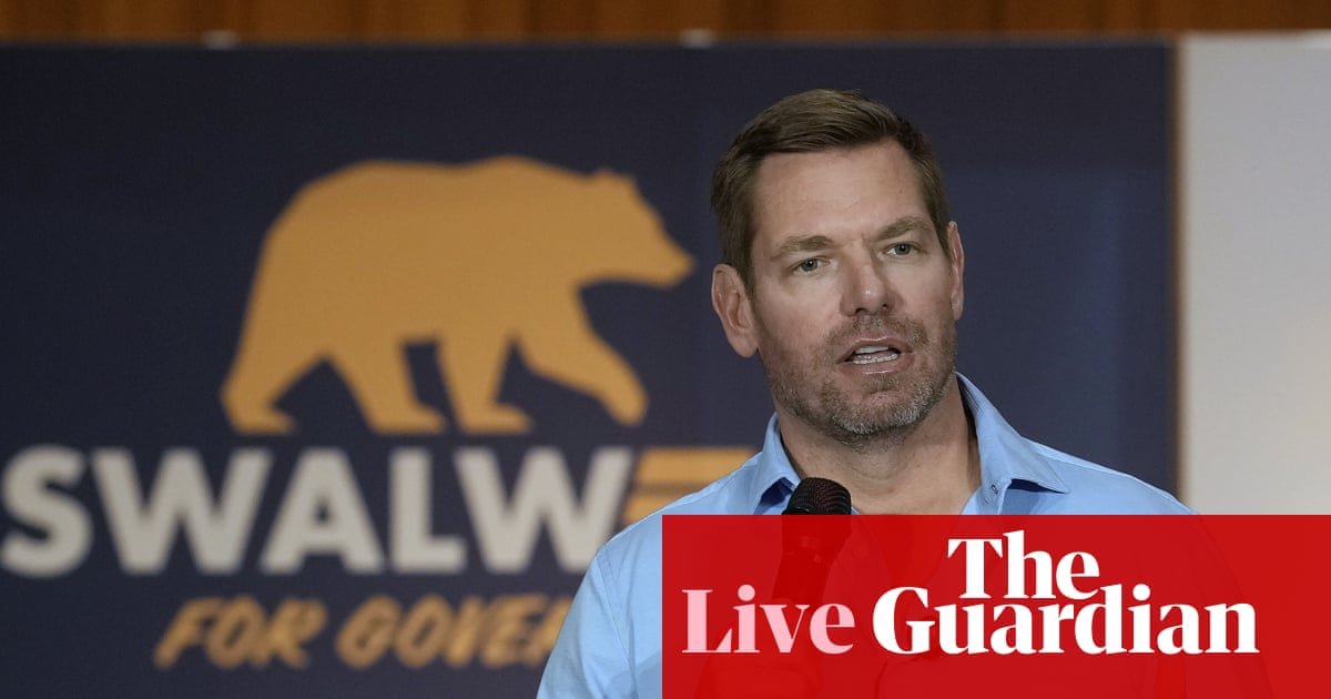 California governor candidate Eric Swalwell faces calls to quit after ex-staffer reportedly accuses him of sexual assault - live | US news