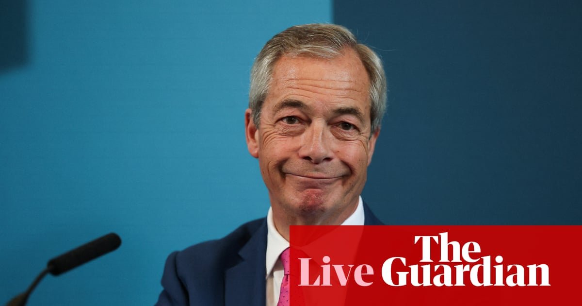 Farage confirms sacking of housing spokesperson over Grenfell comments and announces Reform UK’s plans for benefits cuts – UK politics live | Politics