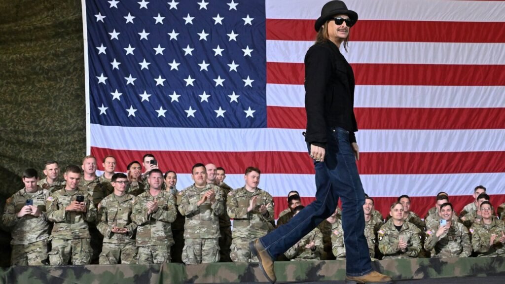 Kid Rock flies in Army helicopter : NPR