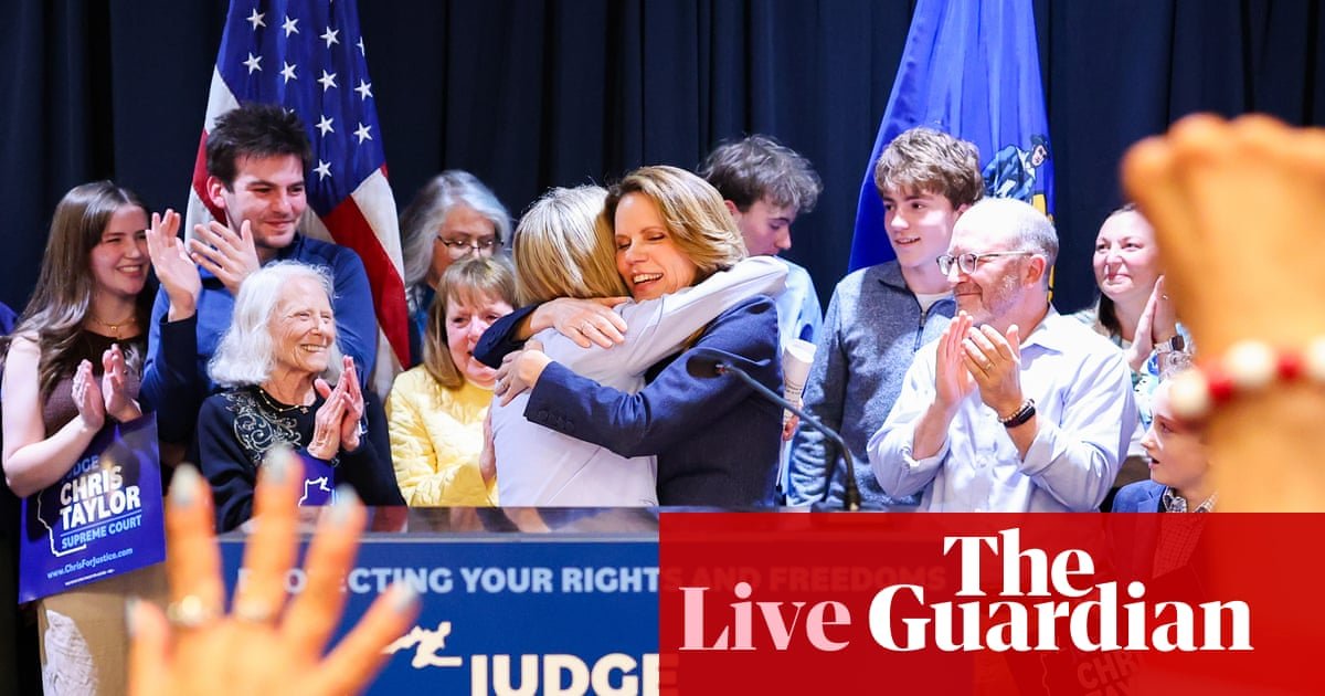 Liberal judge Chris Taylor wins election to Wisconsin supreme court – US politics live | US news