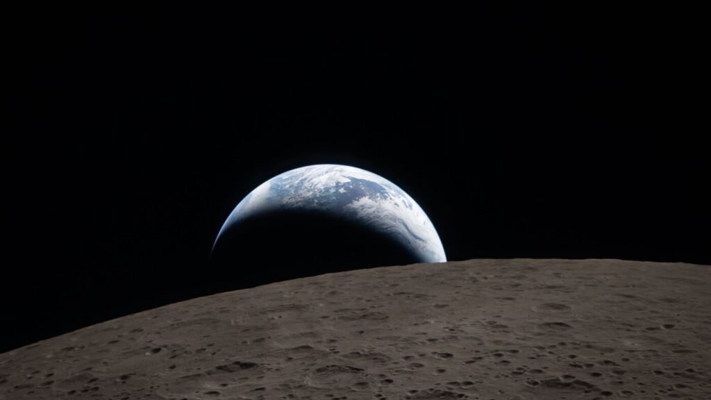 NASA astronauts capture stunning Earthrise image : The Picture Show : NPR