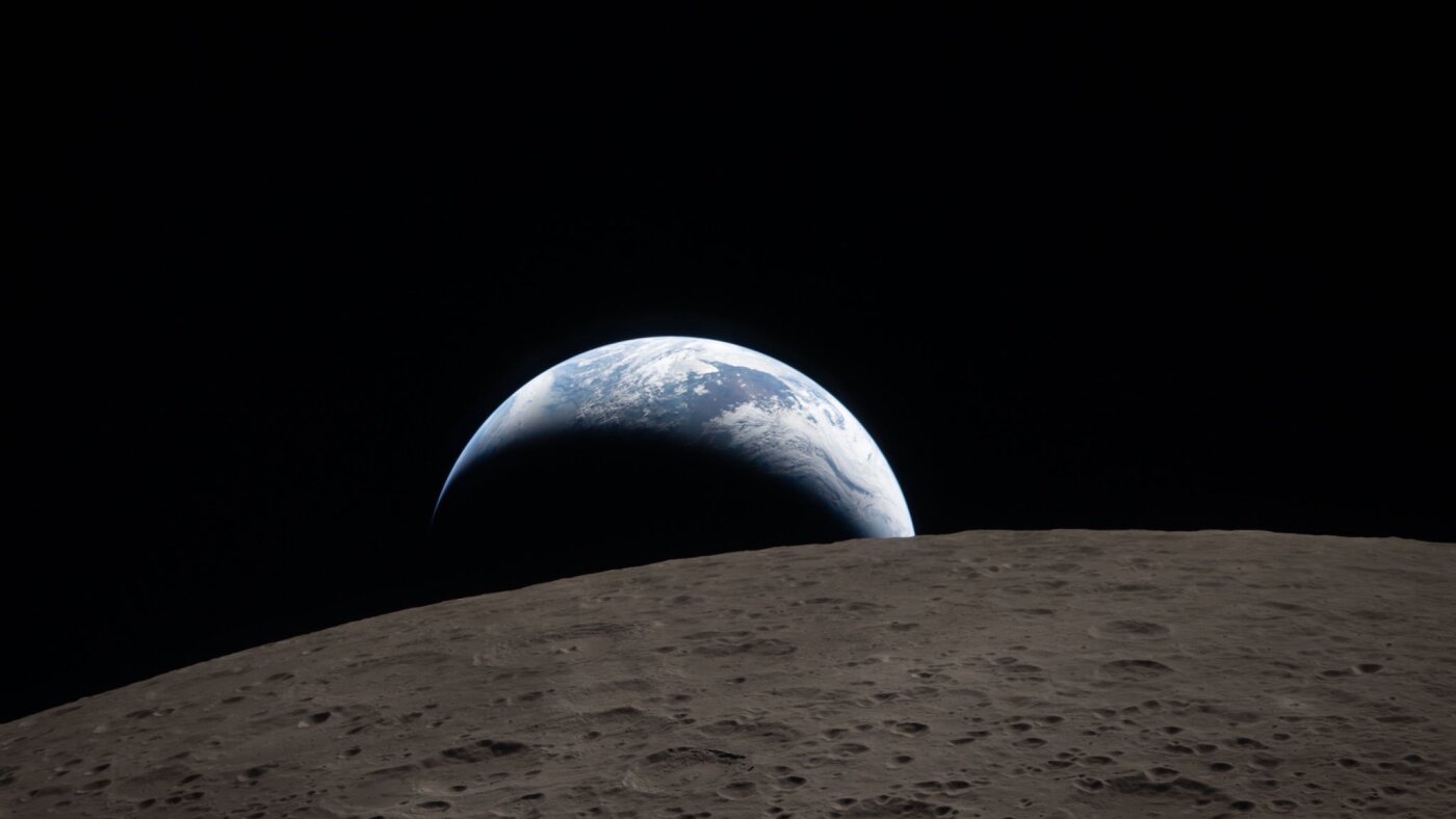 NASA astronauts capture stunning Earthrise image : The Picture Show : NPR