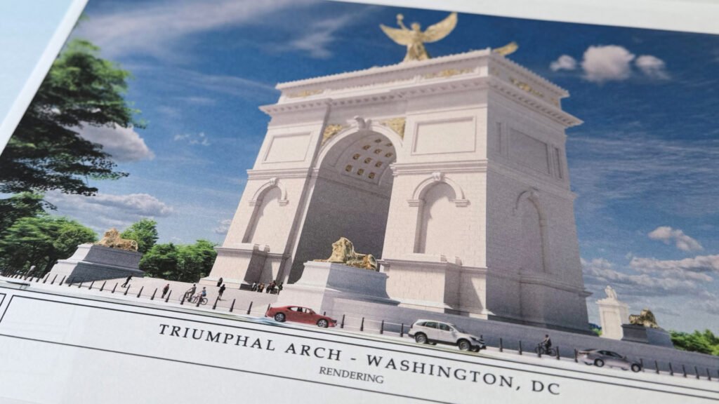 Trump plans 250-foot ‘Triumphal Arch’ to mark 250 years of US independence | Donald Trump