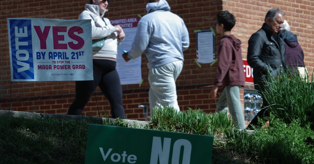 Virginia voters approve new congressional map favoring Democrats, CBS News projects