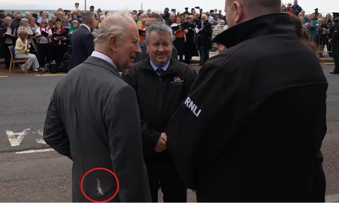 King Charles laughs after seagull poos on him during public visit