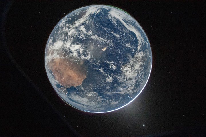 A Moonlit Earth as Seen From Artemis II