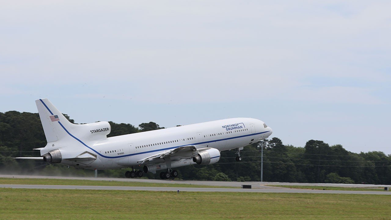 Aircraft Carrying Swift Boost Satellite Takes off From NASA Wallops