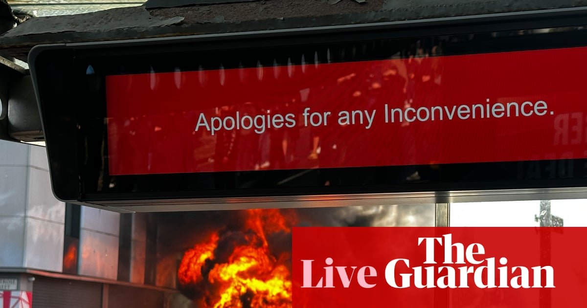 Anti-immigration protesters in Belfast set bins and vehicles on fire amid unrest over knife attack – live | Politics