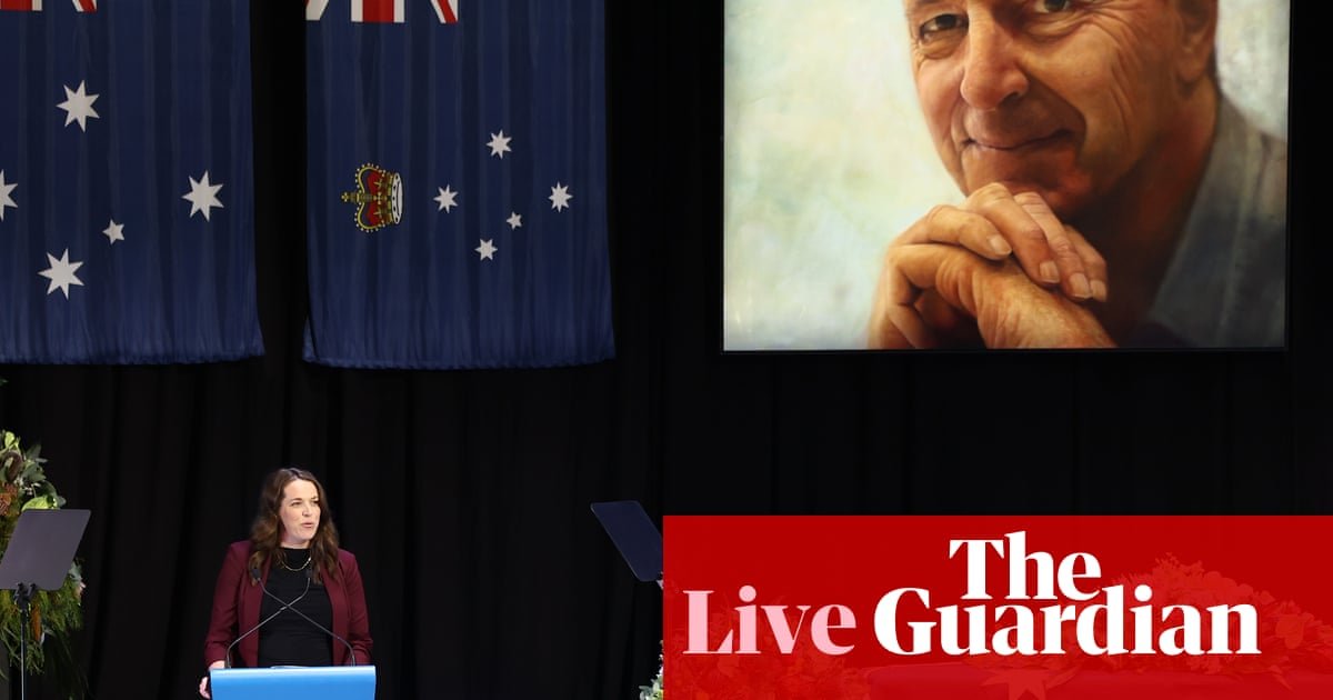 Australia news live: Neale Daniher’s daughter says ‘you inspired so many, but to me you were simply my dad’ as tributes flow at state funeral | Australia news