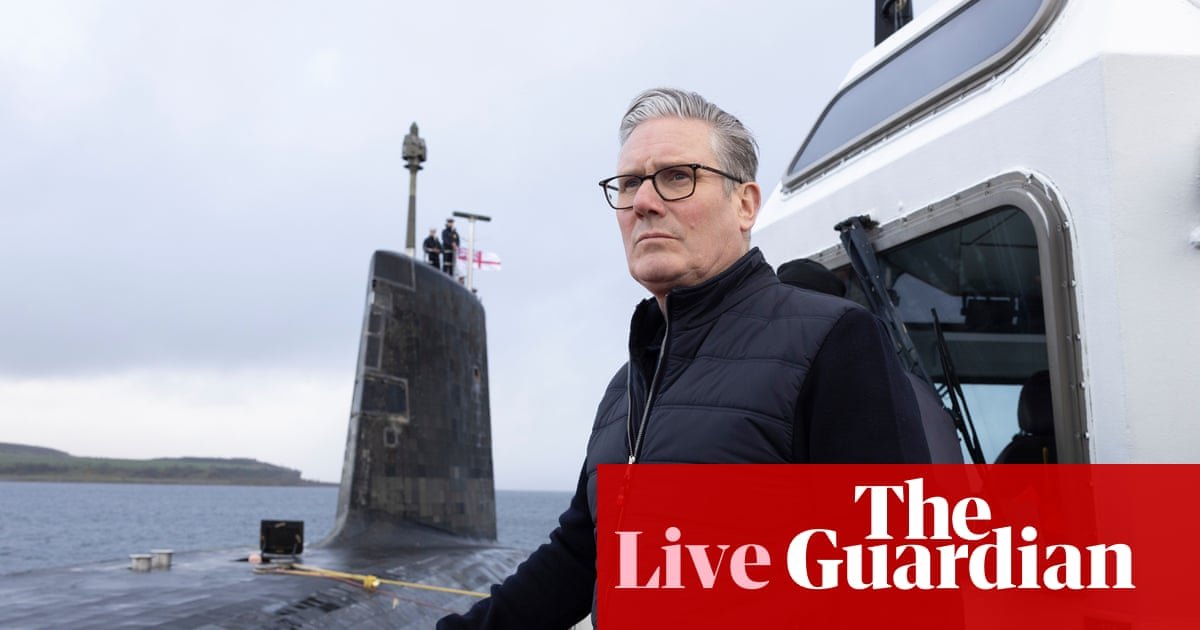 Starmer unveils long-delayed defence investment plan amid ‘too little, too late’ criticism – UK politics live | Politics