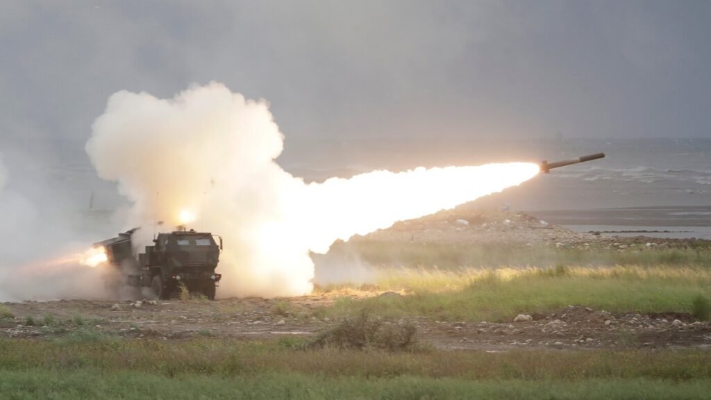 Taiwan drills with U.S. rocket system, firing in China’s direction : NPR
