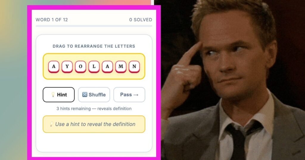 This Daily Word Scramble Will Prove Whether You Really Have Strong Verbal Intelligence Or Not