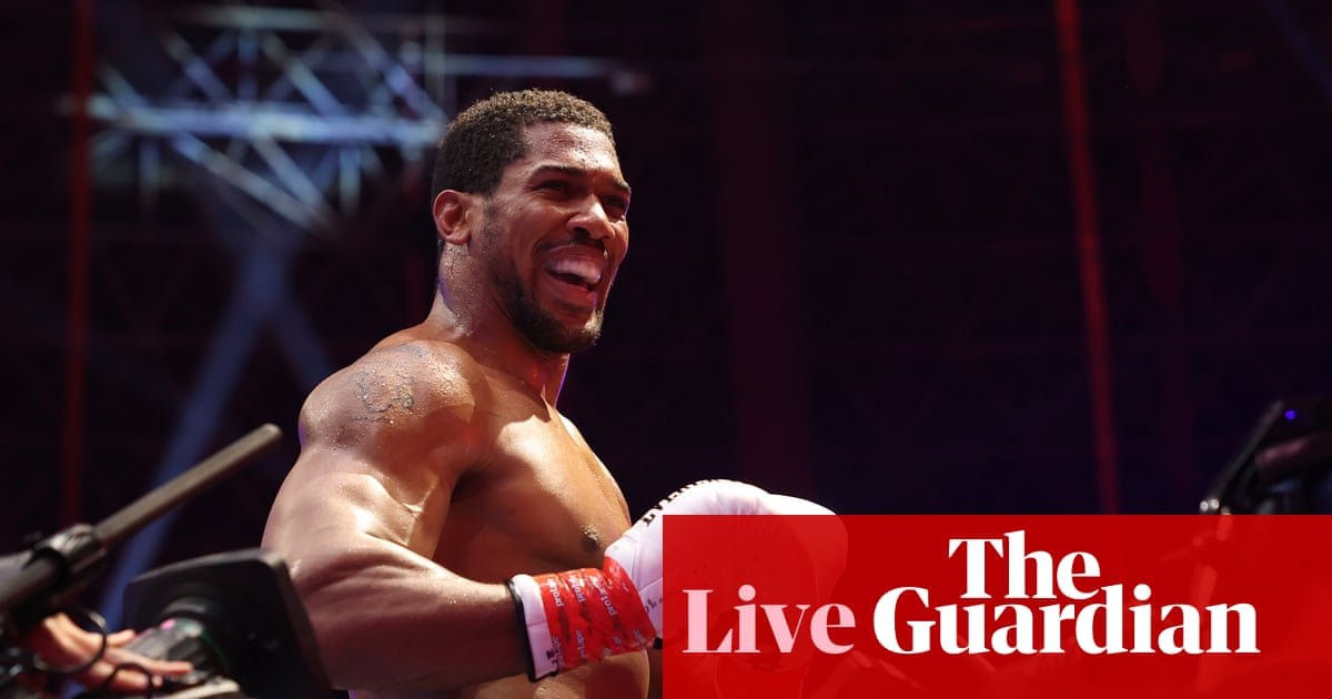 Anthony Joshua gets up from two knockdowns to stop Kristian Prenga – as it happened | Boxing