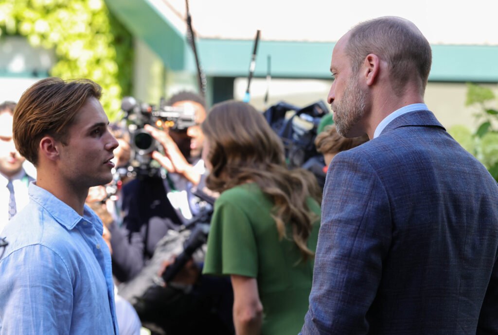 Prince William meets King Arthur on a very royal day at Wimbledon