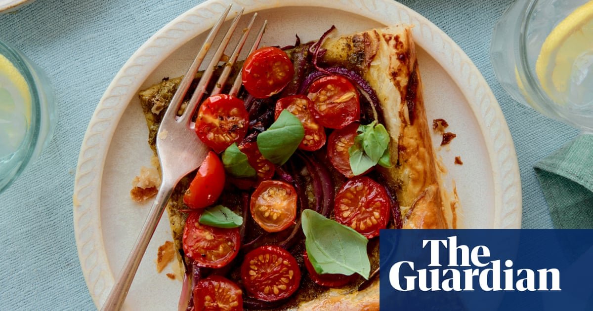 Tomato tart and a strawberry and elderflower trifle: Sally Abé’s summer recipes | Food