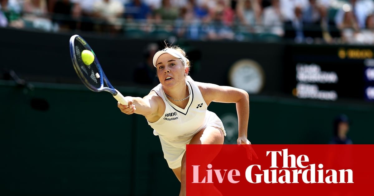 Wimbledon 2026: Noskova v Mertens, Kostyuk beats Paolini, Fritz v Zverev, Cobolli v Fery in quarter-finals – live | Wimbledon 2026