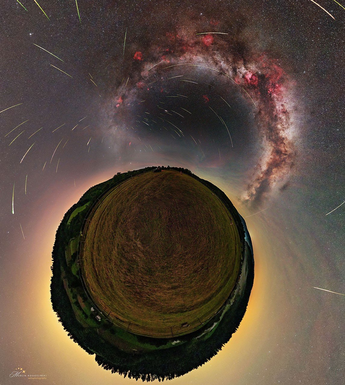 APOD: 2026 August 12 - Perseids over a Little Planet