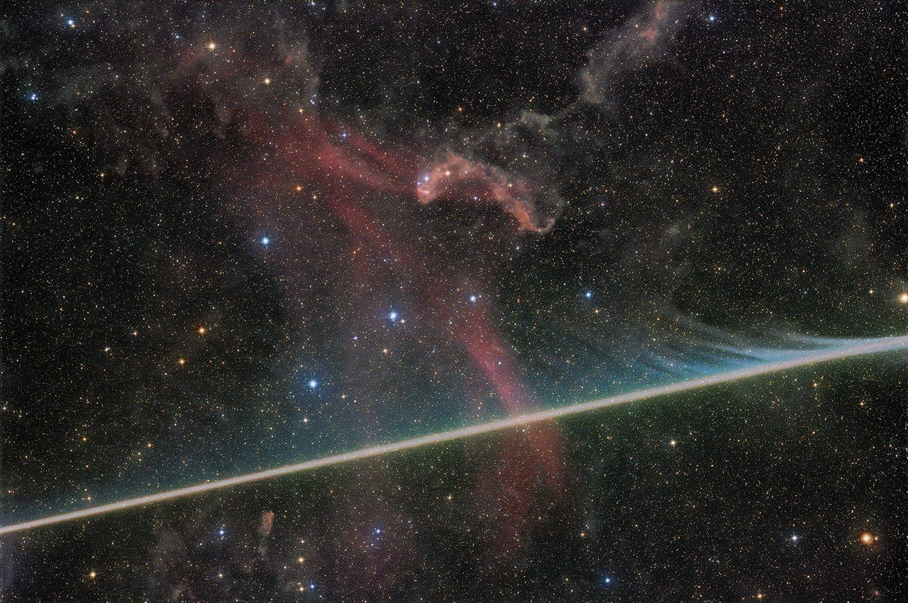 APOD: 2026 August 3 - Vaporizing Meteor Photobombs the Lacerta Nebula
