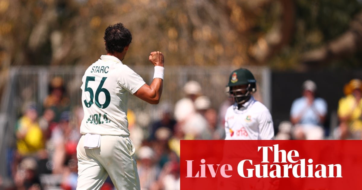 Australia v Bangladesh: second men’s Test, day two – live | Australia cricket team