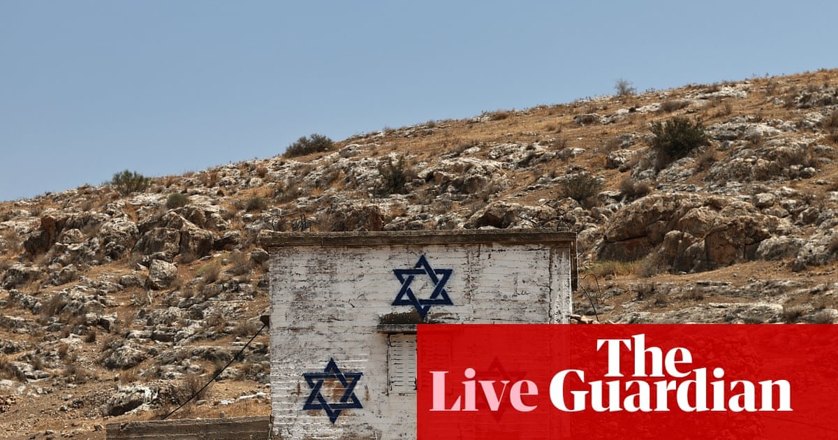 Ban on goods from occupied West Bank would help protect two-state solution, says Emily Thornberry – UK politics live | Politics