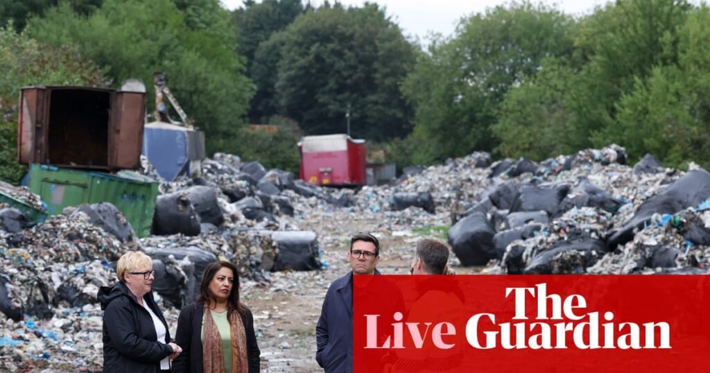 Burnham says fly-tippers will be forced to pay for the clean-up when they dump waste illegally – UK politics live | Politics