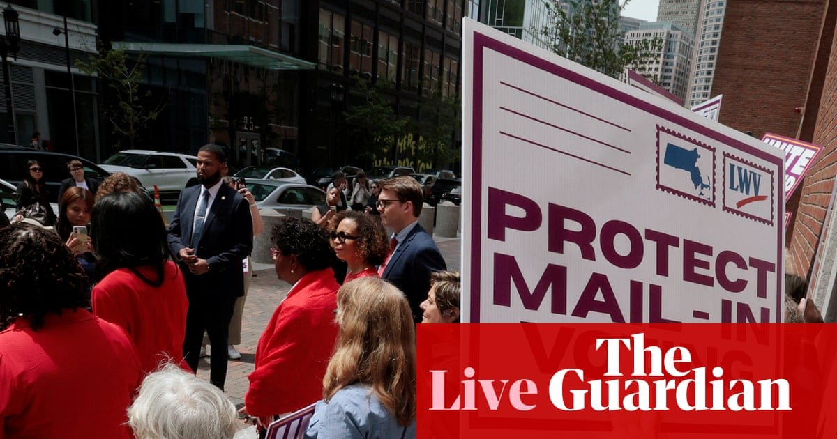 Democratic states sue to block postal service from carrying out Trump’s mail-in voting order – US politics live | Trump administration