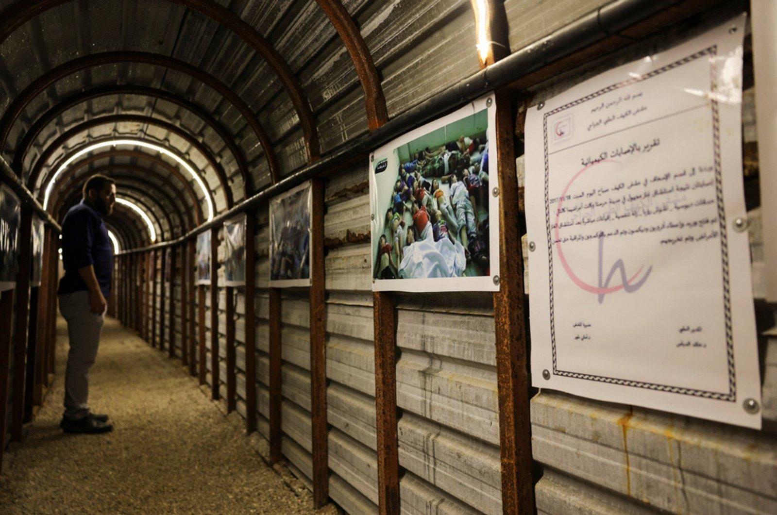 Secret tunnel becomes museum for Syria chemical attack and siege of Ghouta | Bashar al-Assad