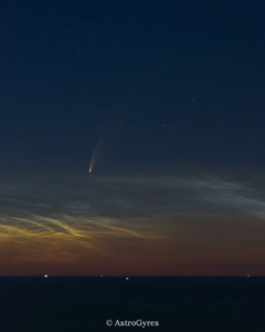 APOD: 2026 September 13 - Comet NEOWISE Rising over the Adriatic Sea