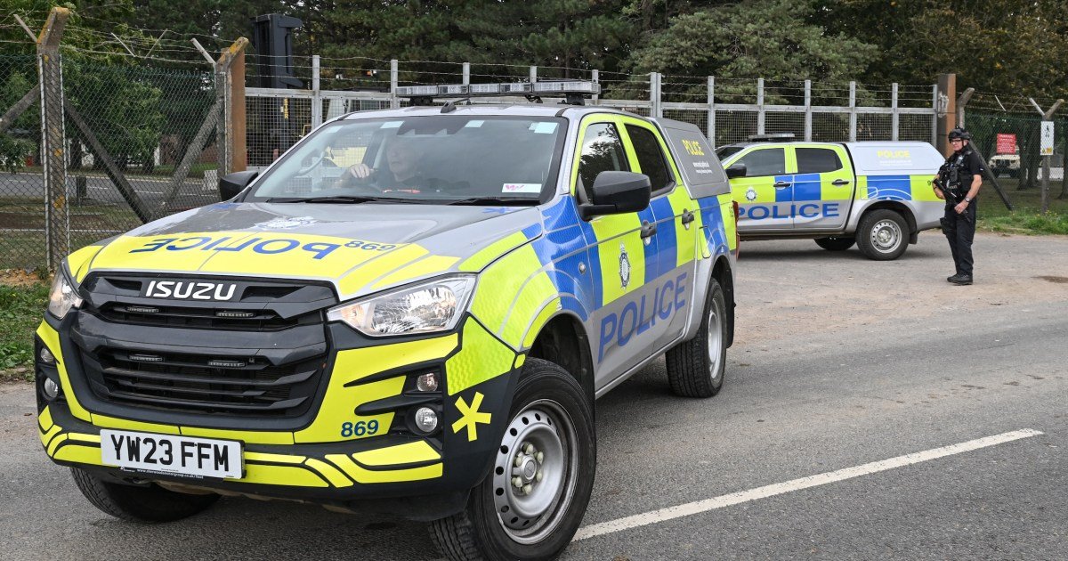 British police arrest 5 on suspicion of terror near air base that hosts U.S. bombers